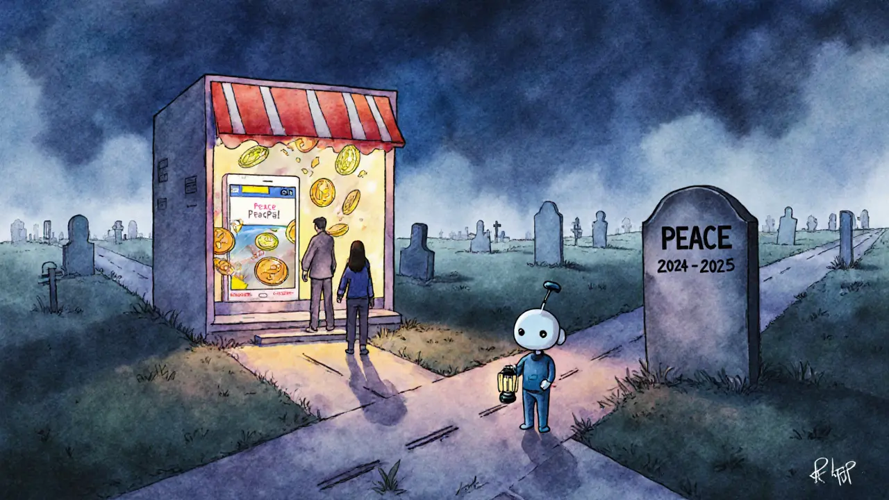 A crossroads where one path leads to a thriving app, the other to a crypto graveyard.