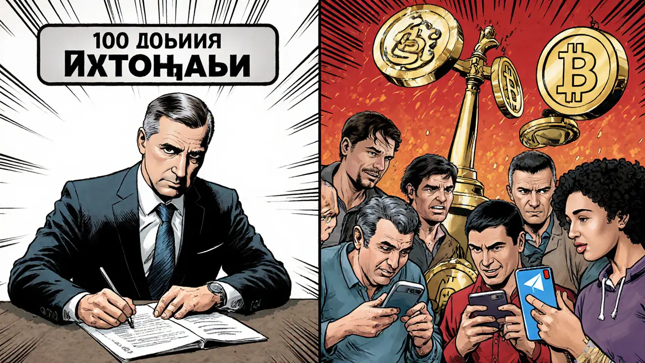 Split scene: wealthy investor vs ordinary Russians trading crypto through A7A5 and peer-to-peer networks