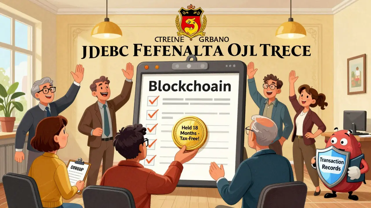 A community of investors celebrate tax-free crypto gains in Berlin, with records shielding them from audit.