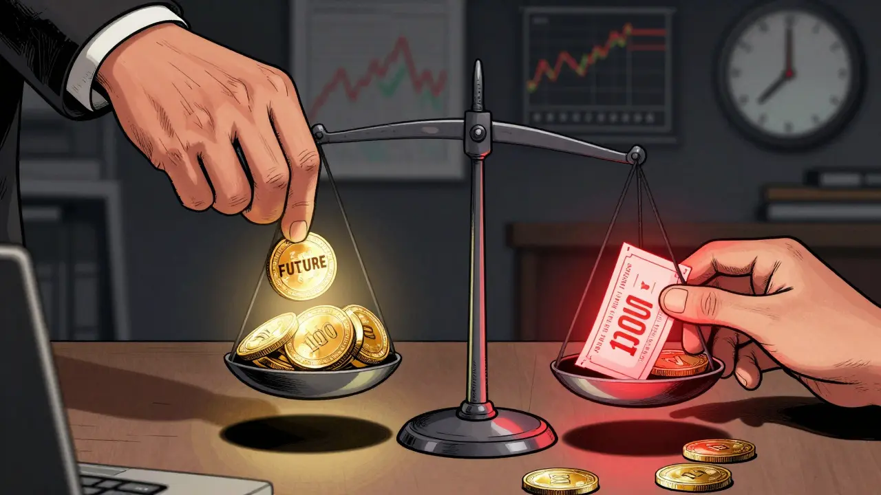 DeFi wallet with FUTURE tokens being removed, losing bonus entry as scale turns red