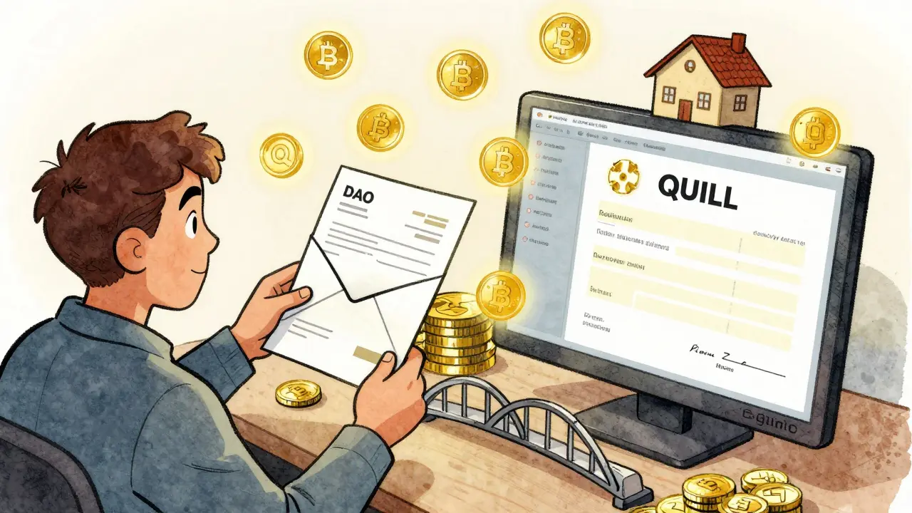 A treasurer converting physical documents into digital tokens using InkEnvelope's unified finance system.