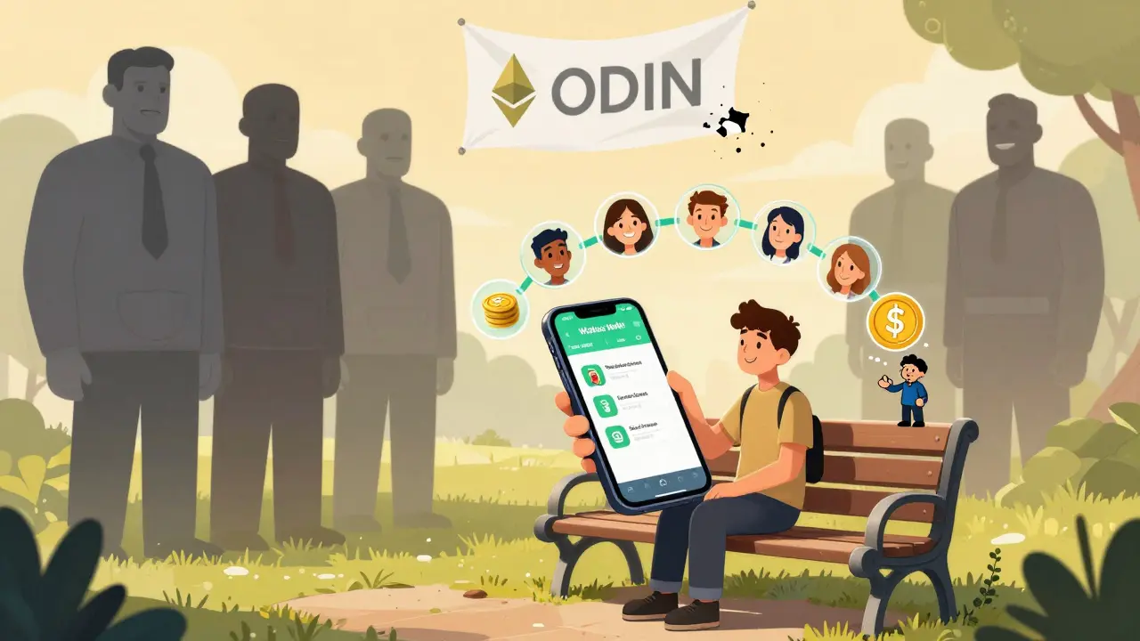 User viewing Wallace Wallet as GEO tokens transition from Ethereum to ODIN Chain.