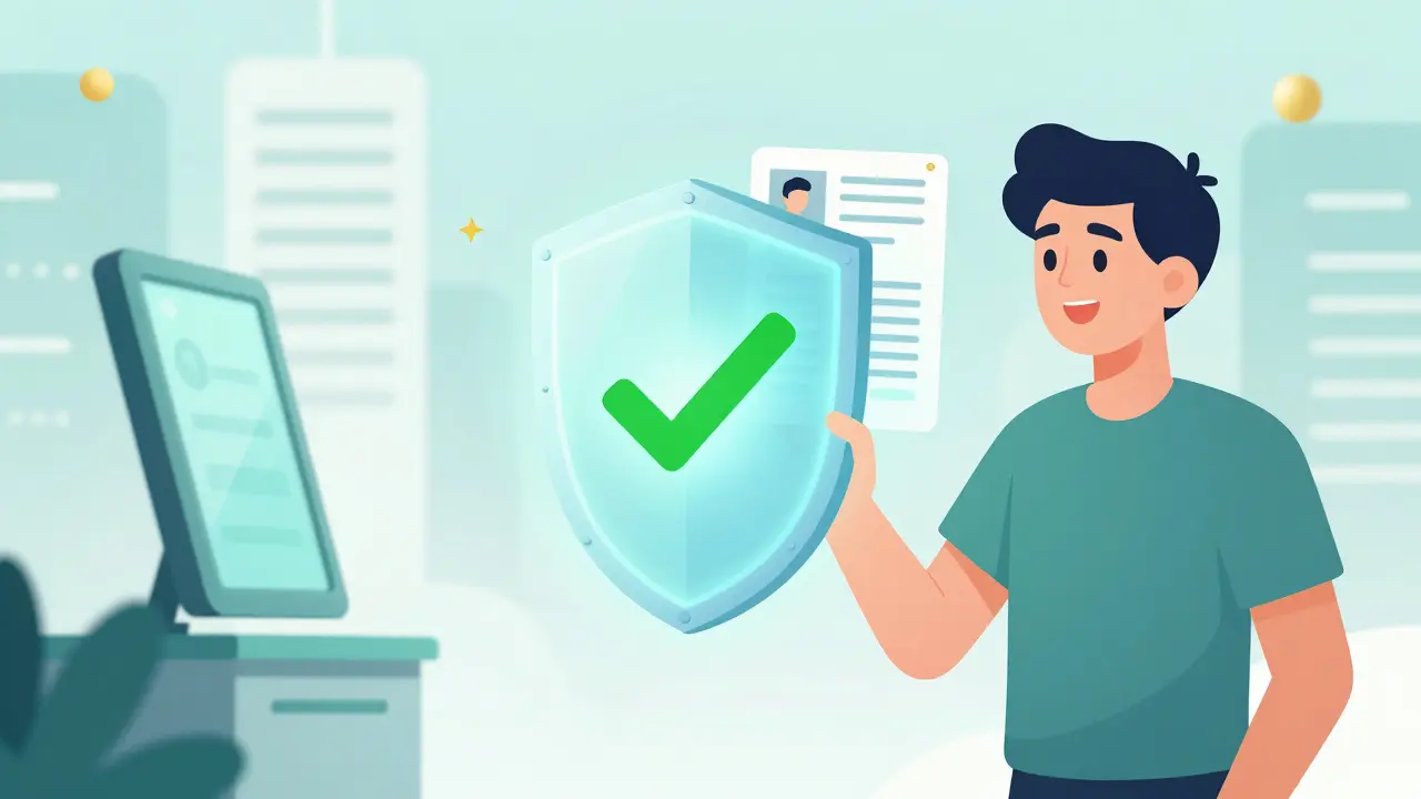 Digital shield representing Zero-Knowledge Proofs protecting a user's identity from an exchange.