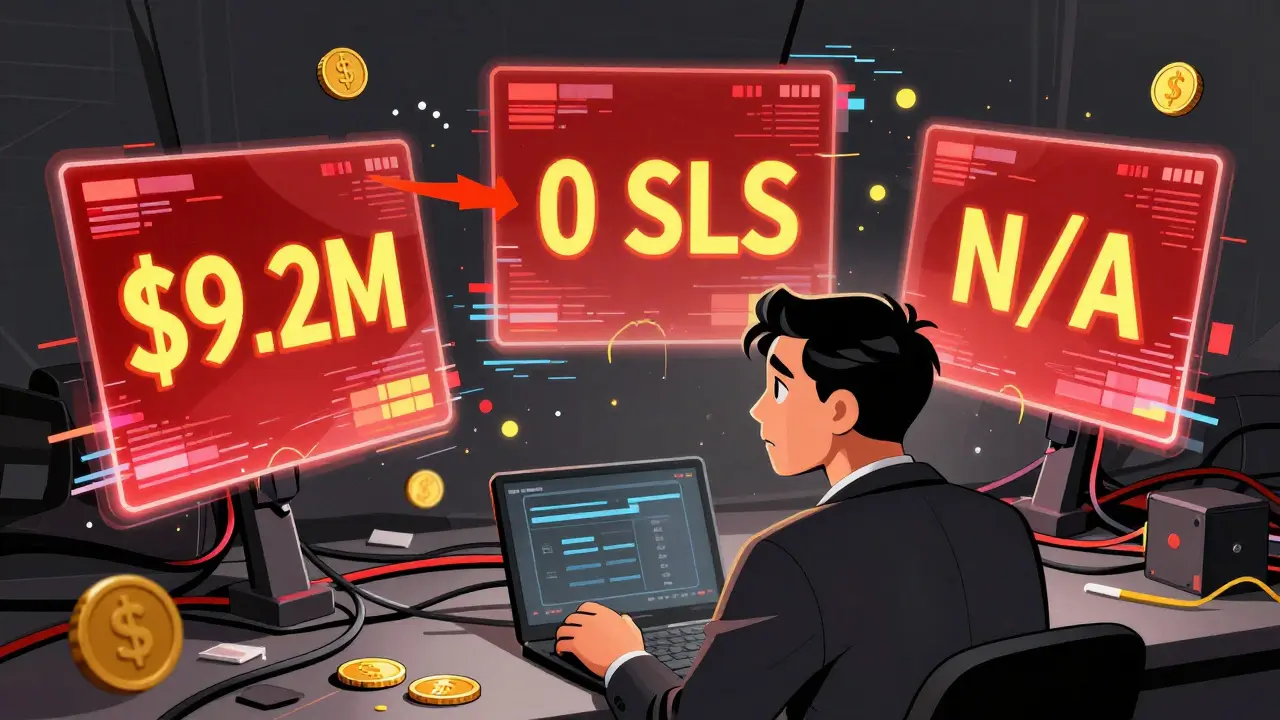 Confused investor looking at conflicting data screens with errors.