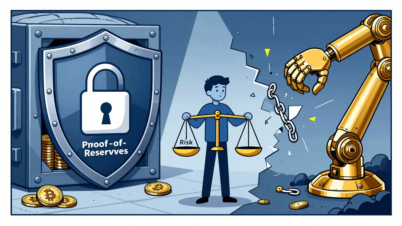 Illustration of a security shield and repaired chain representing hack recovery