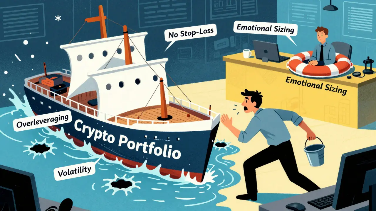 Trader plugging leaks in a sinking portfolio ship