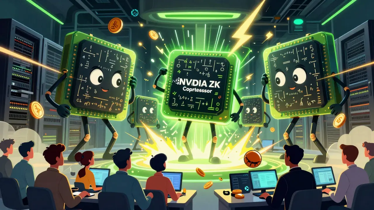 Giant GPUs lifting math blocks to speed up zero-knowledge proofs
