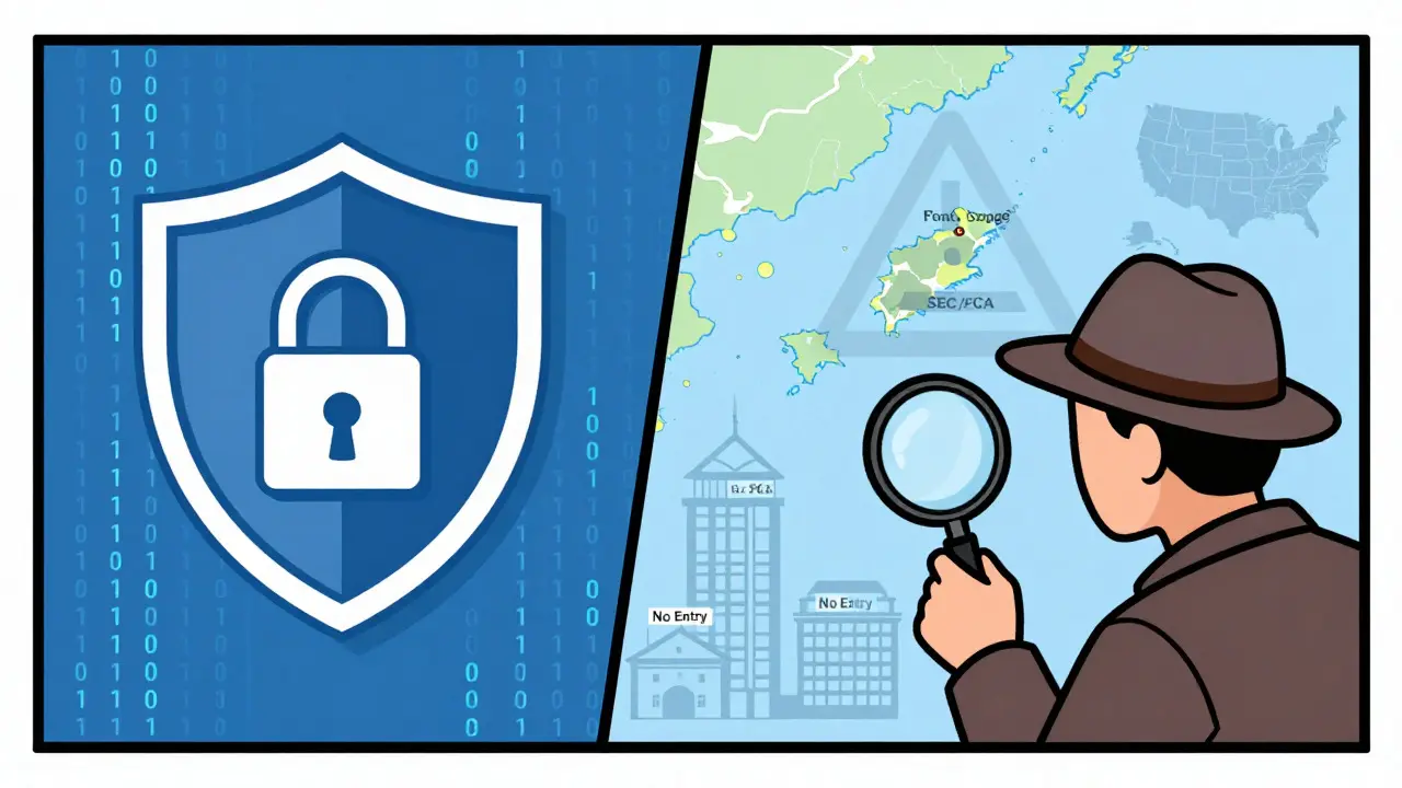 Illustration of cold storage security vs offshore regulation