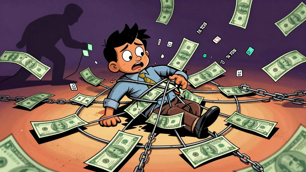 Illustration of investor trapped in web of TDS deductions