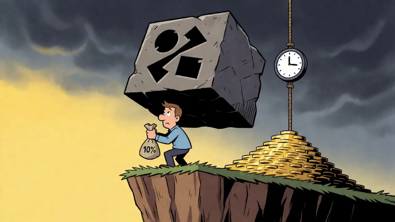 Illustration of an investor facing the risk of the 90% token vesting cliff