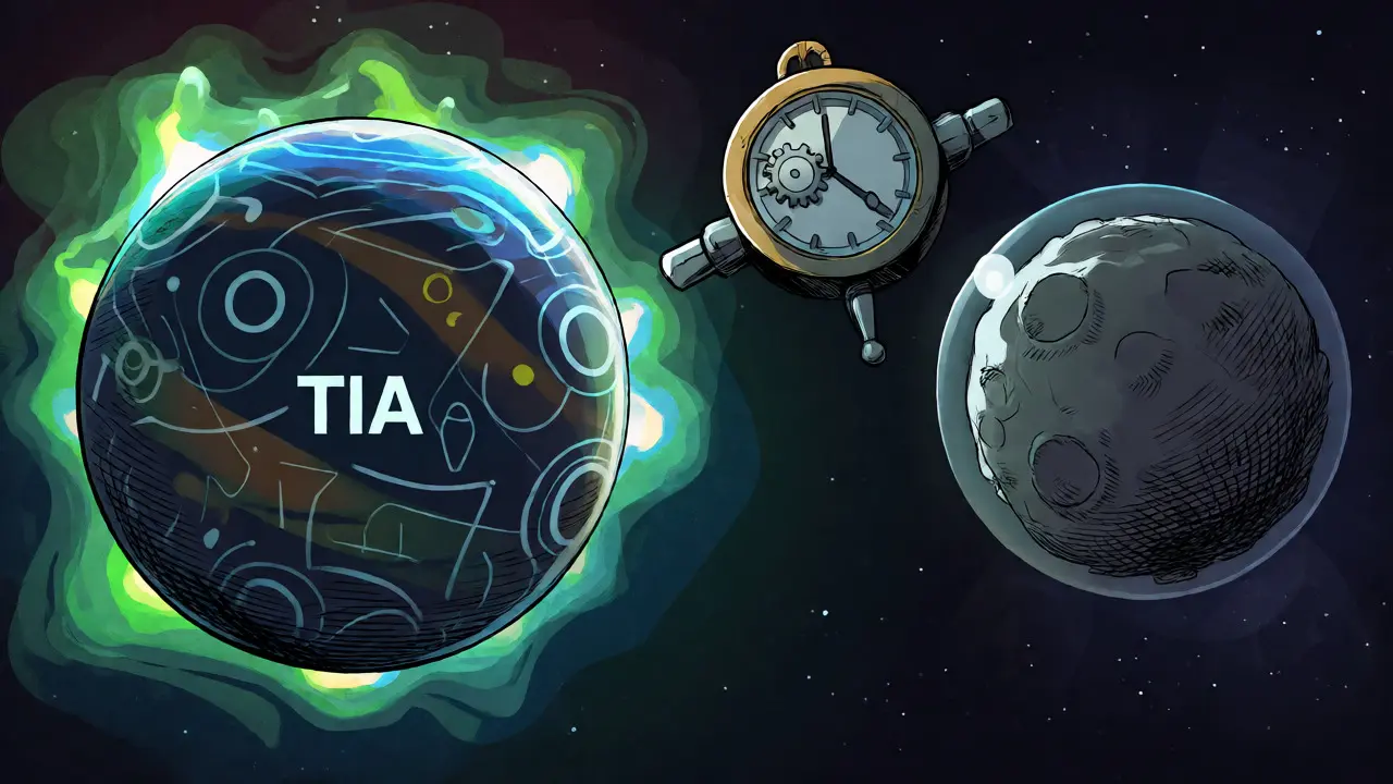 Illustration contrasting Celestia and Celestial with vesting locks.